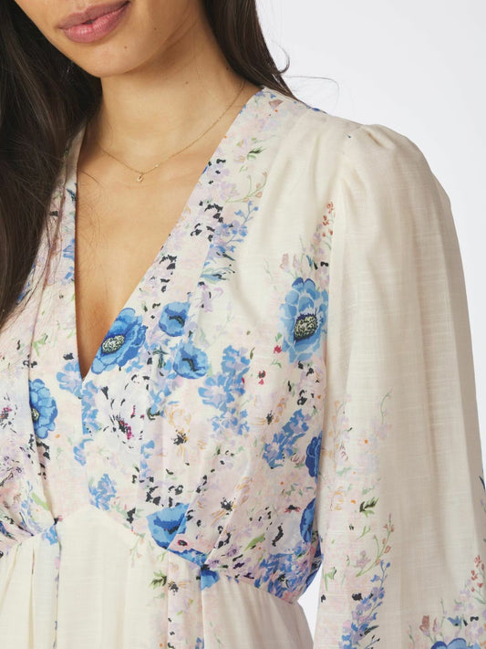 Silfi Vintage Flower Dress Off White Neo Noir