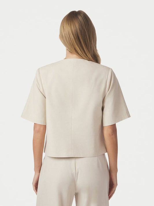 Rory Linen Blouse Creme Neo Noir