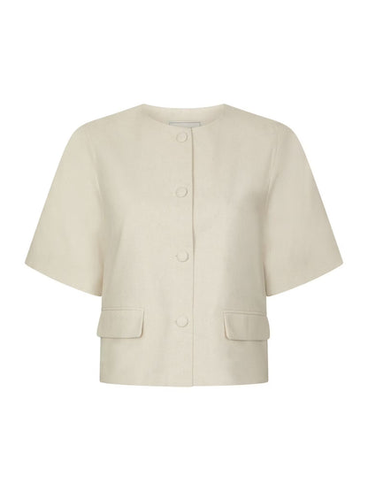 Rory Linen Blouse Creme Neo Noir