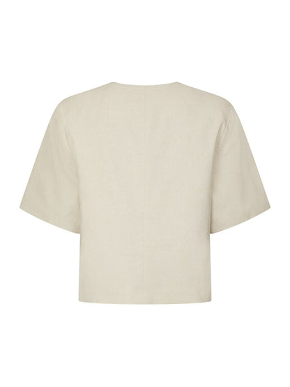Rory Linen Blouse Creme Neo Noir