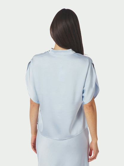 Anelle Heavy Sateen Blouse Light Blue Neo Noir