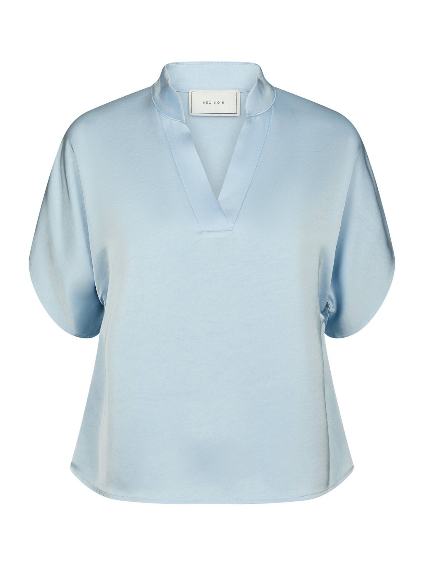 Anelle Heavy Sateen Blouse Light Blue Neo Noir
