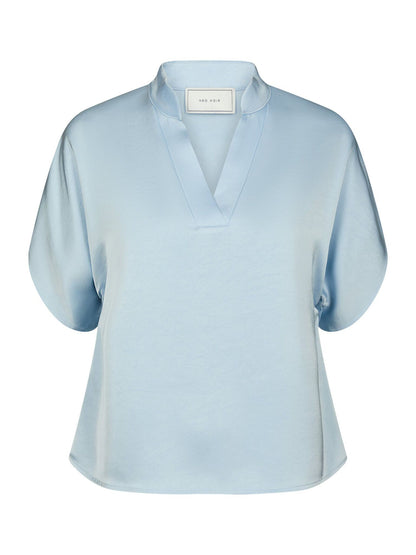 Anelle Heavy Sateen Blouse Light Blue Neo Noir