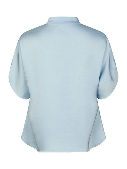 Anelle Heavy Sateen Blouse Light Blue Neo Noir
