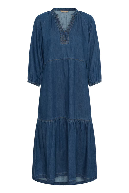 Lava Arpa Long Dress Dark Blue Wash Culture