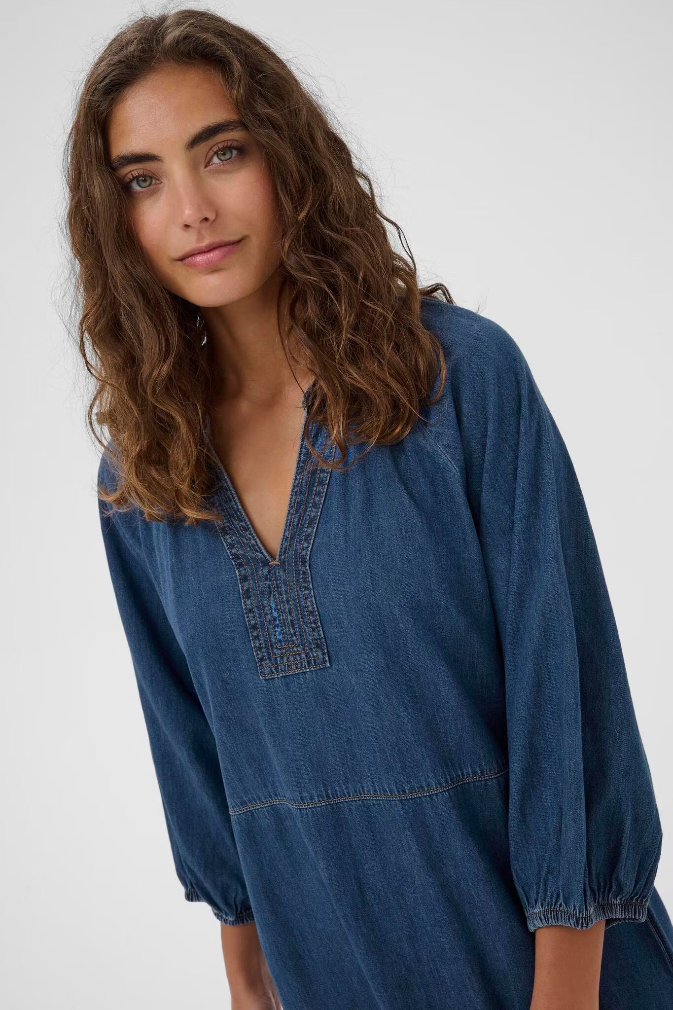 Lava Arpa Long Dress Dark Blue Wash Culture