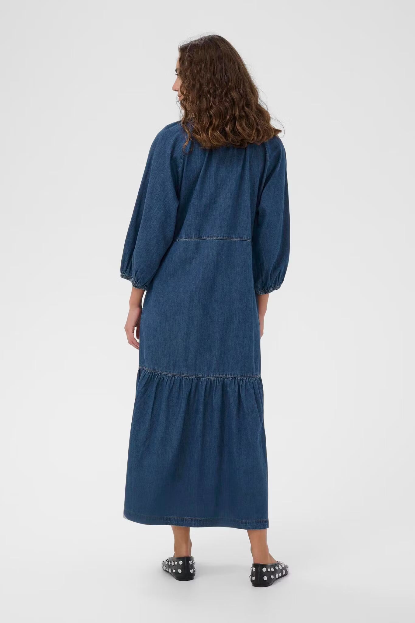 Lava Arpa Long Dress Dark Blue Wash Culture