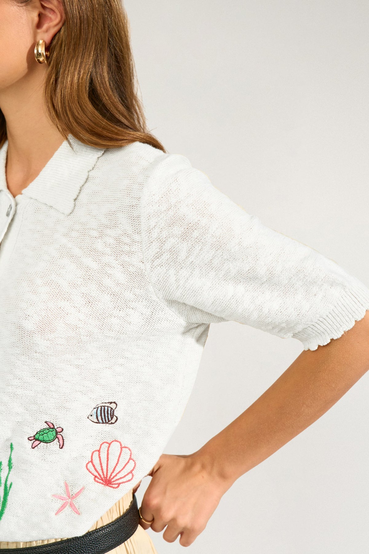 Seanna Cardigan Cloud Dancer Nümph