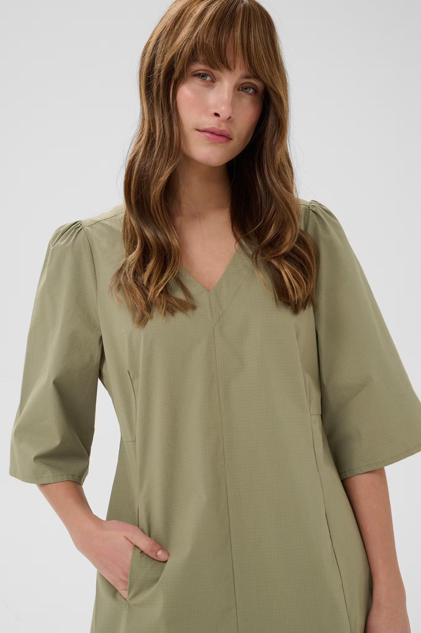 Bendine Dress Dusky Green Culture