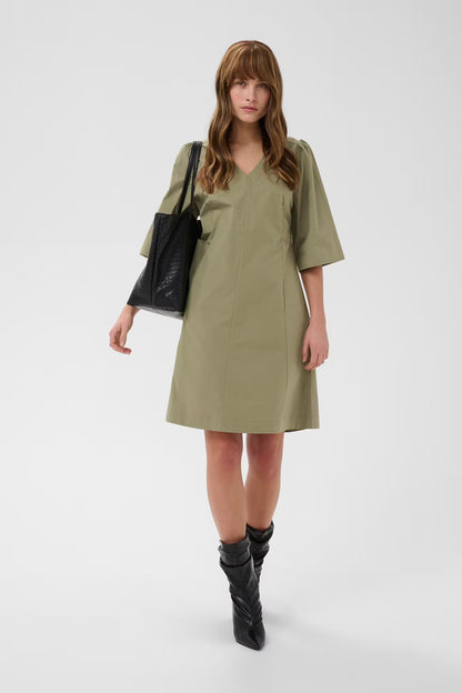 Bendine Dress Dusky Green Culture