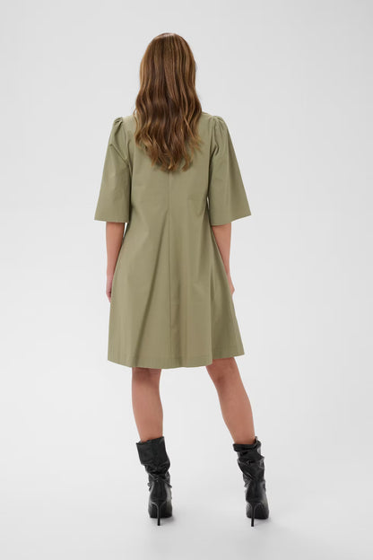 Bendine Dress Dusky Green Culture