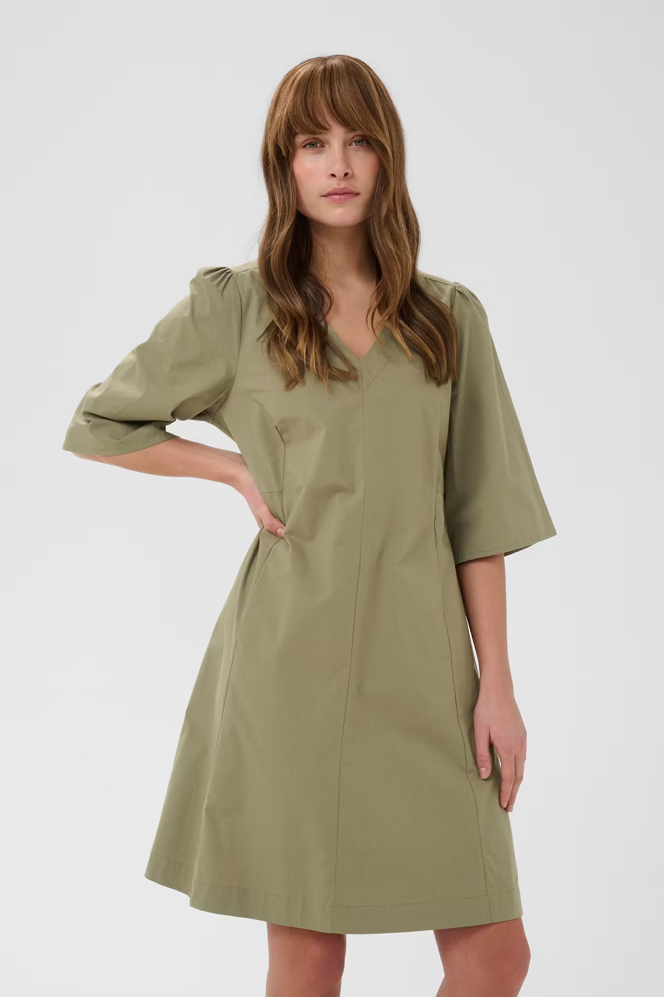 Bendine Dress Dusky Green Culture