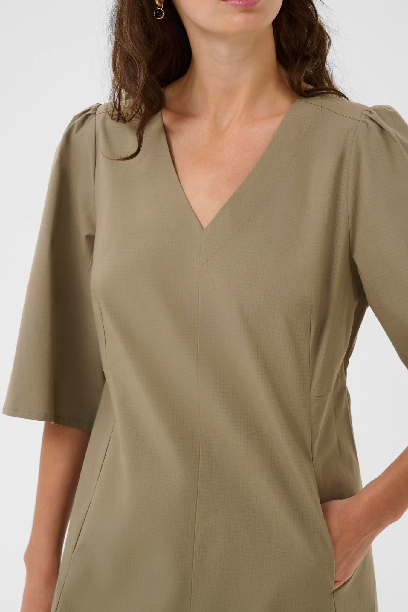 Bendine Dress Dusky Green Culture