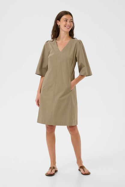 Bendine Dress Dusky Green Culture