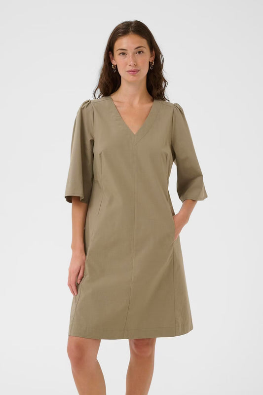 Bendine Dress Dusky Green Culture