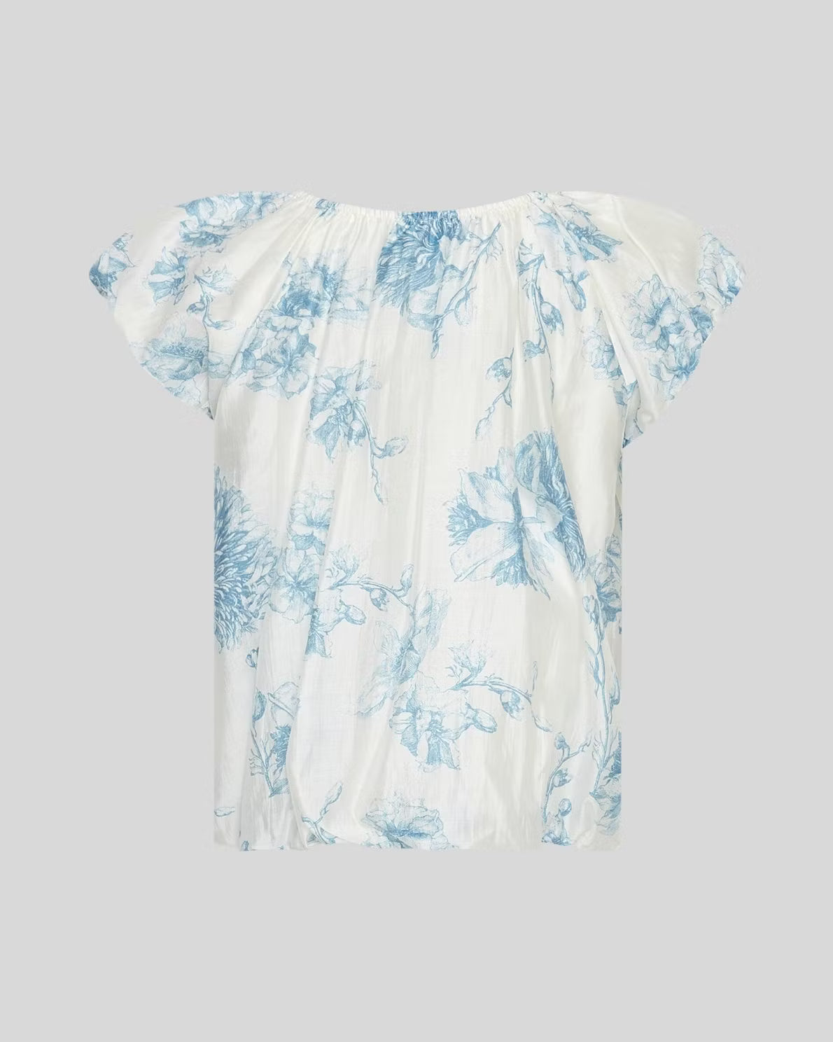 Evangelia SS Top AOP M Blue Flower MSCH