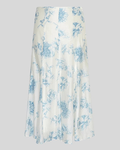 Evangelia HW Skirt AOP M Blue Flower MSCH