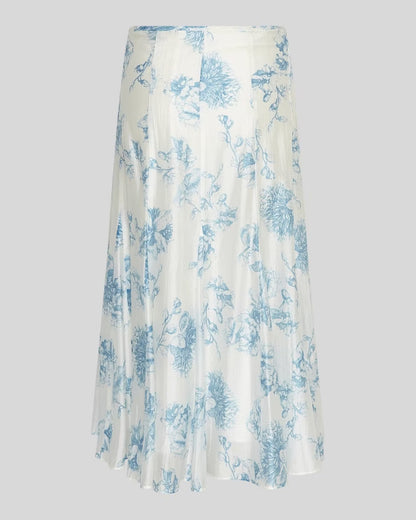 Evangelia HW Skirt AOP M Blue Flower MSCH