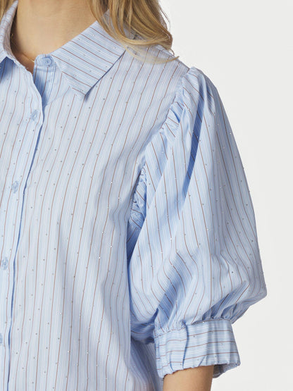 Etta Stripe Stone Shirt Light Blue Neo Noir