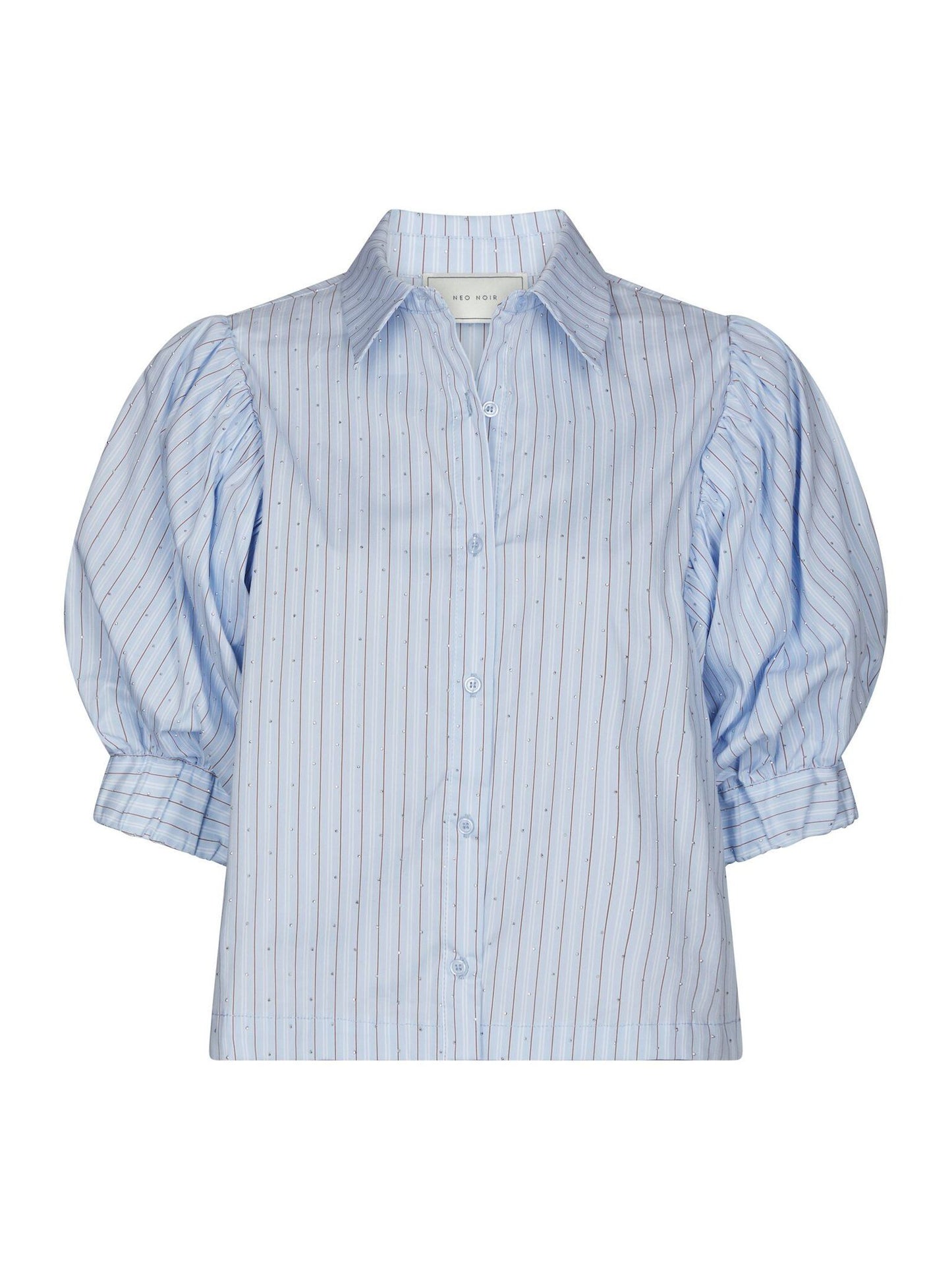 Etta Stripe Stone Shirt Light Blue Neo Noir