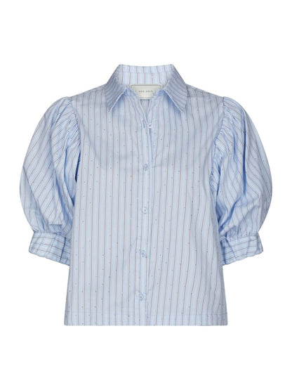 Etta Stripe Stone Shirt Light Blue Neo Noir