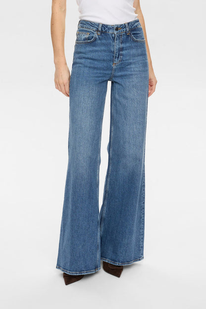 Pisa HR Wide Jeans Medium Blue Denim Nümph