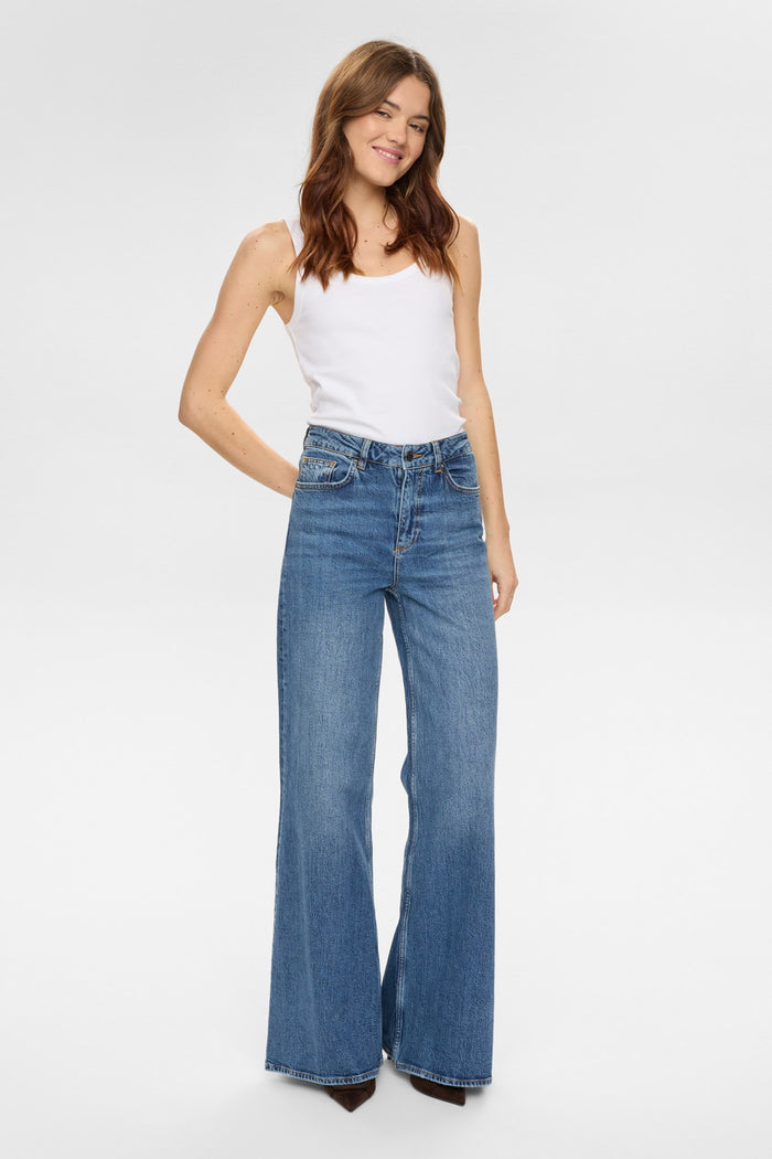 Pisa HR Wide Jeans Medium Blue Denim Nümph