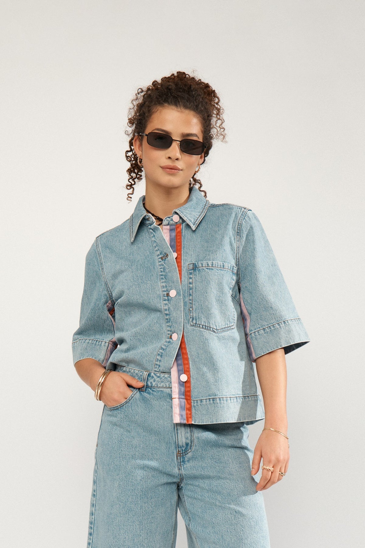 Malaga Shirt Light Blue Denim Nümph