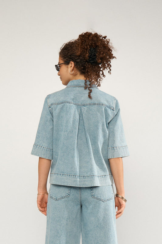 Malaga Shirt Light Blue Denim Nümph