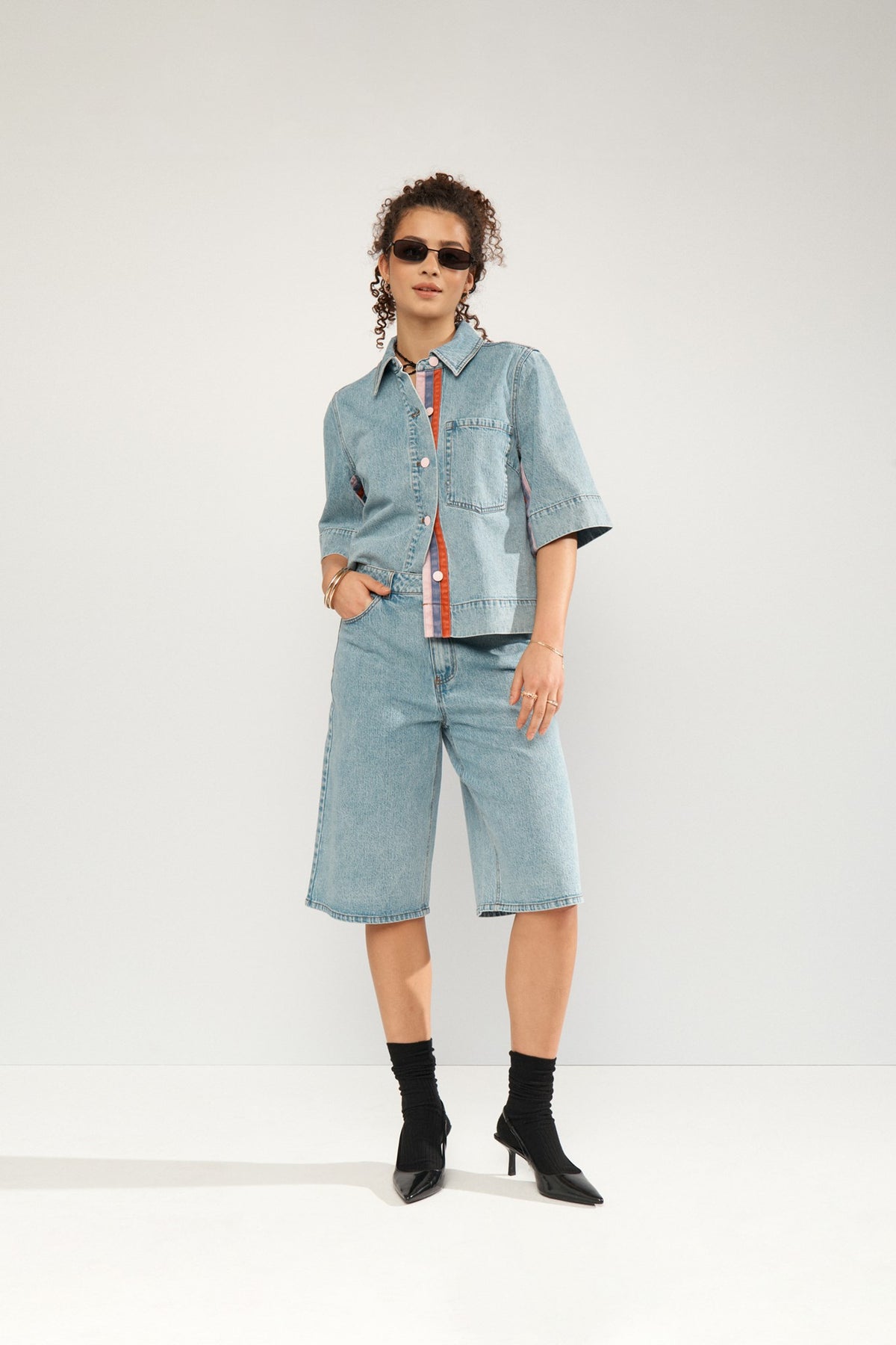 Malaga Shirt Light Blue Denim Nümph