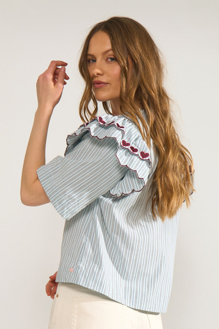 Ditty Blouse Floaty Blue Nümph