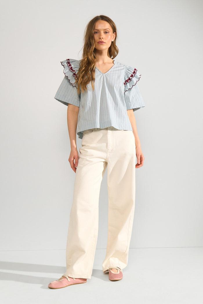 Ditty Blouse Floaty Blue Nümph