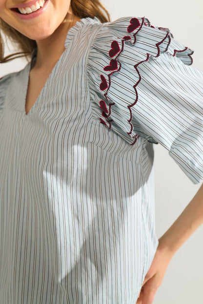 Ditty Blouse Floaty Blue Nümph