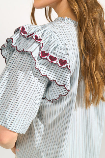 Ditty Blouse Floaty Blue Nümph