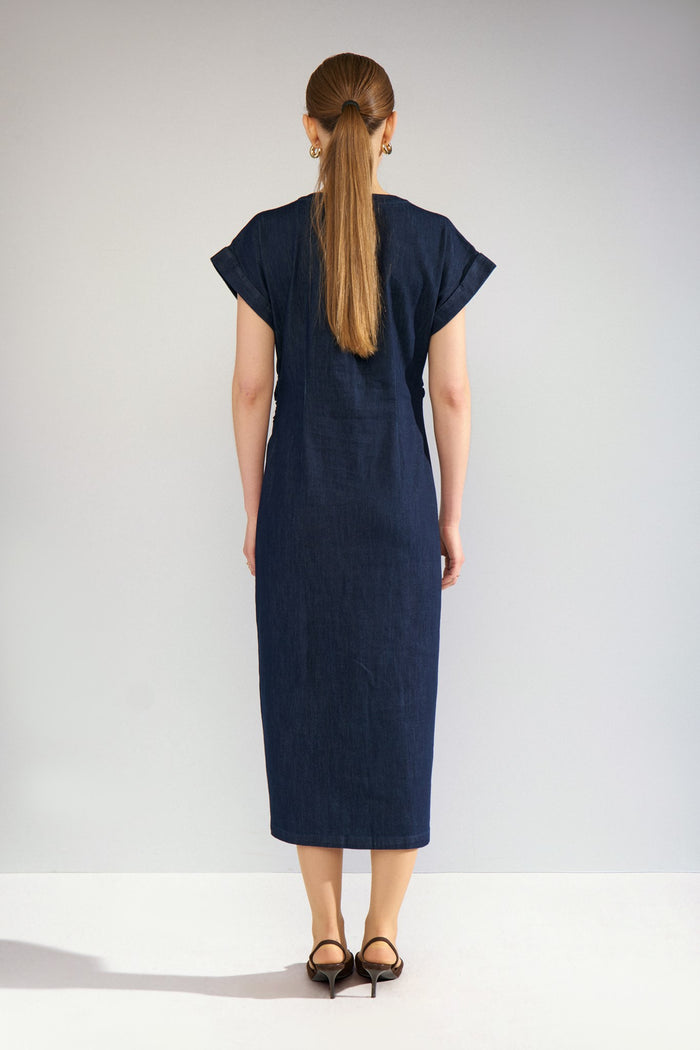 Aletta Dress Dark Blue Denim Nümph