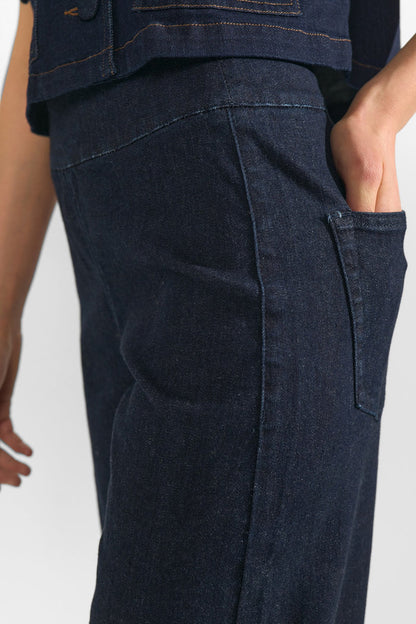Seattle HR Wide Jeans Dark Blue Denim Nümph