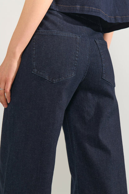 Seattle HR Wide Jeans Dark Blue Denim Nümph
