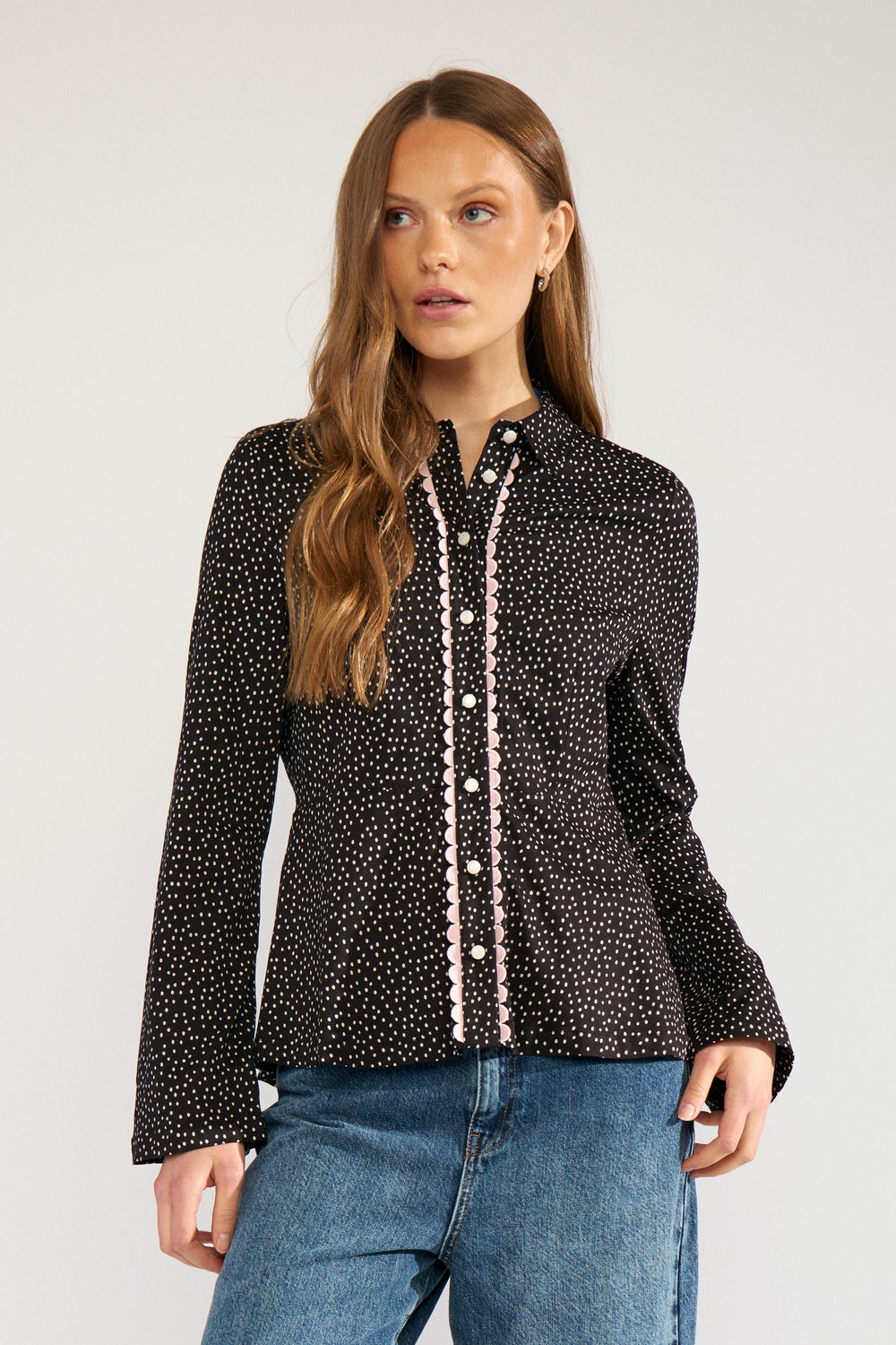 Dotsie Shirt Caviar Nümph