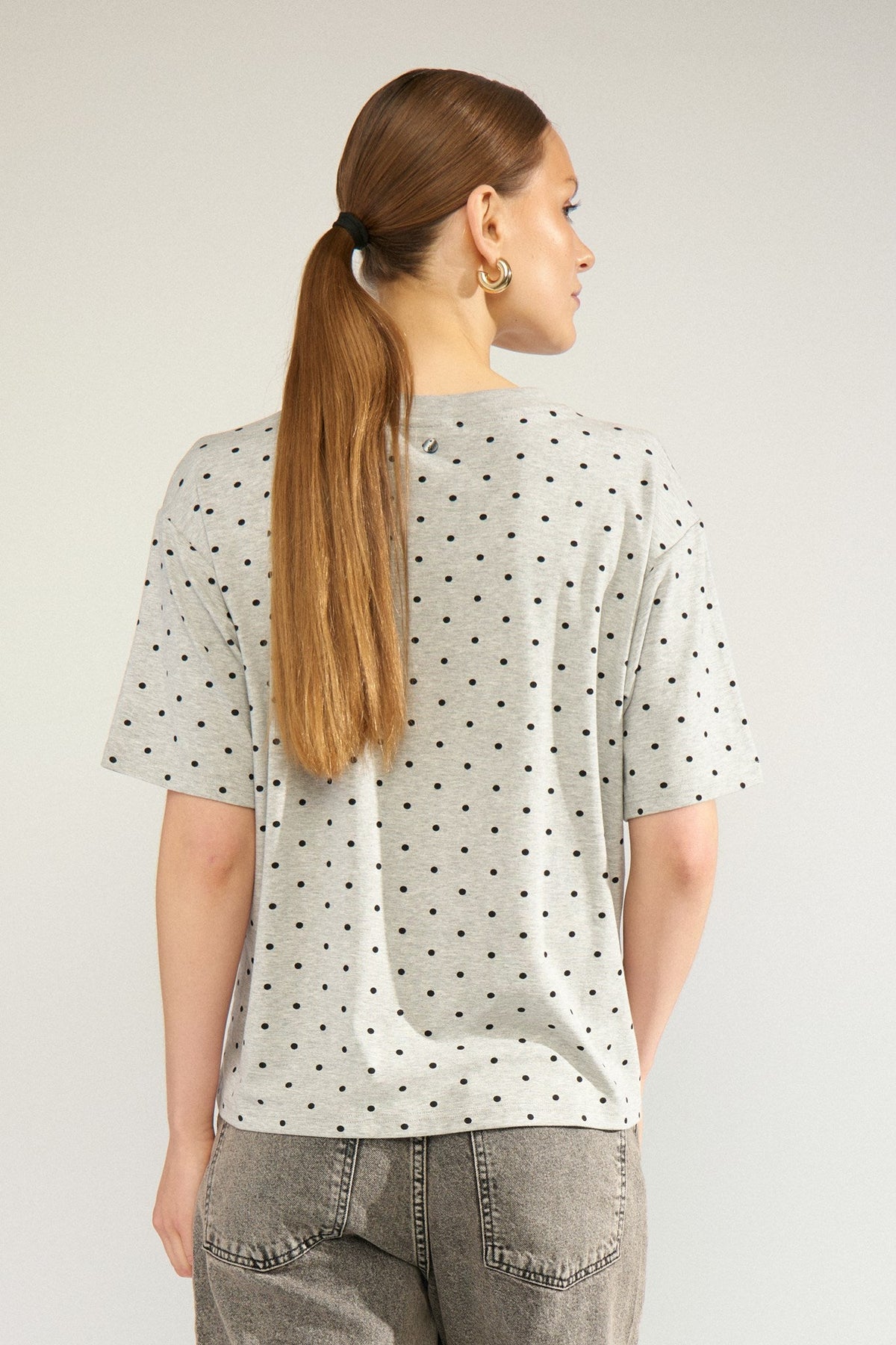 Rossa Oversize T-shirt Light Grey Mel Nümph
