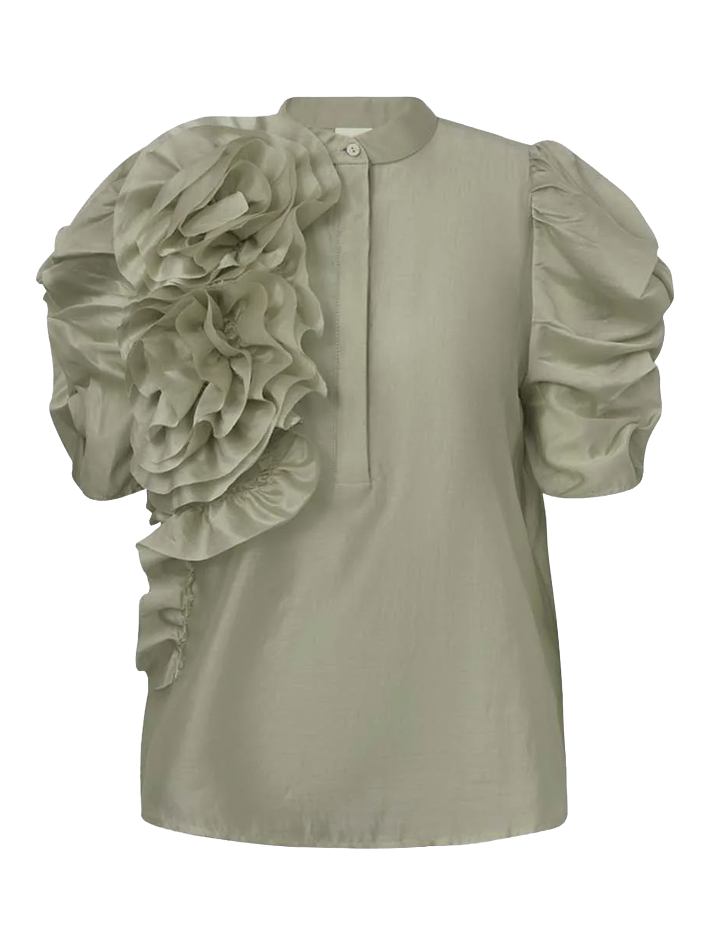 AnnsofiGO Blouse Light Dusty Green Gossia