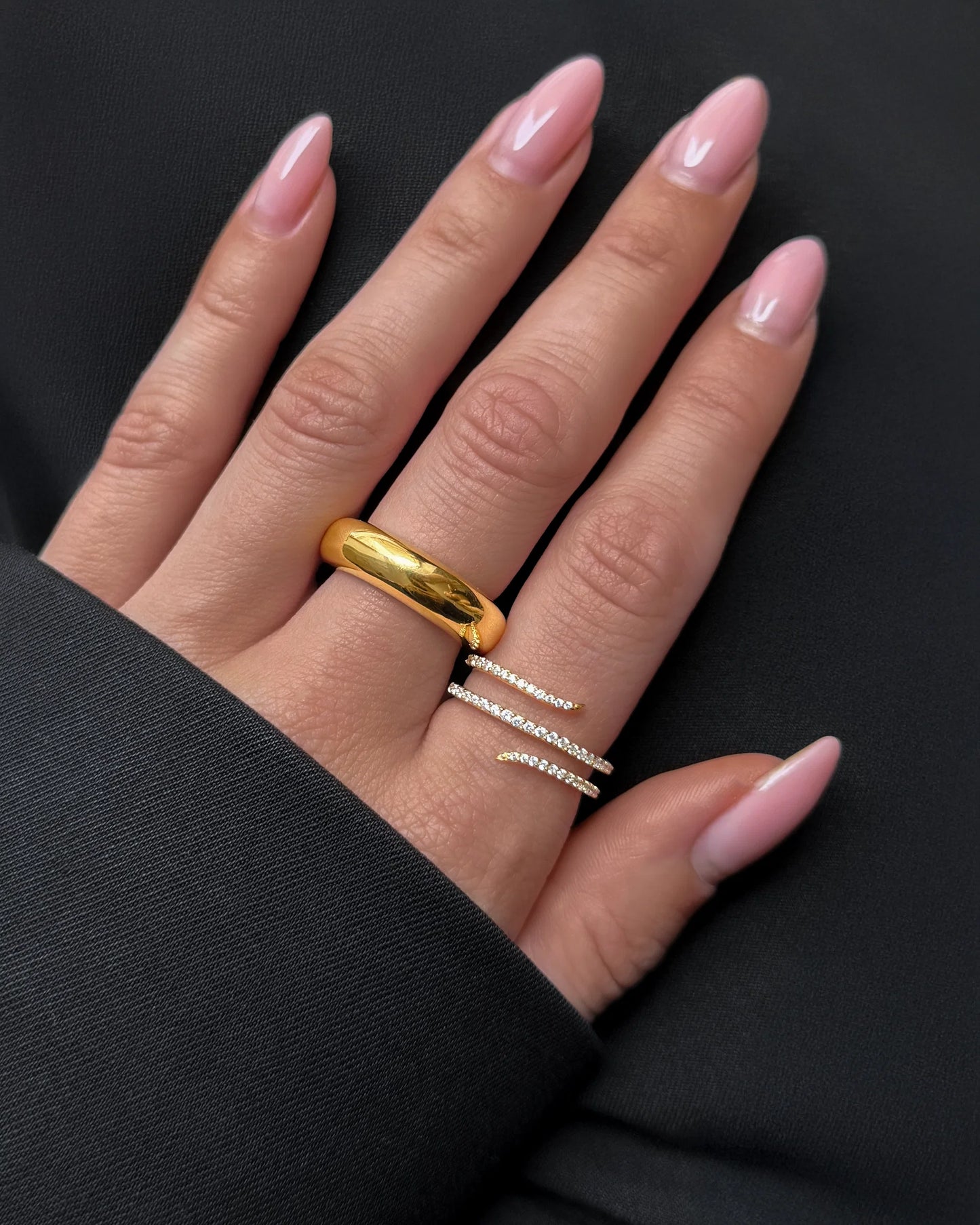 Sparkle Wrap Ring Gold Syster P