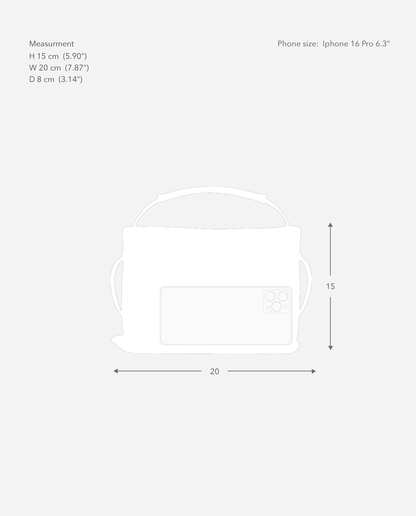 Hedda Mini Handbag Black Leather Flattered