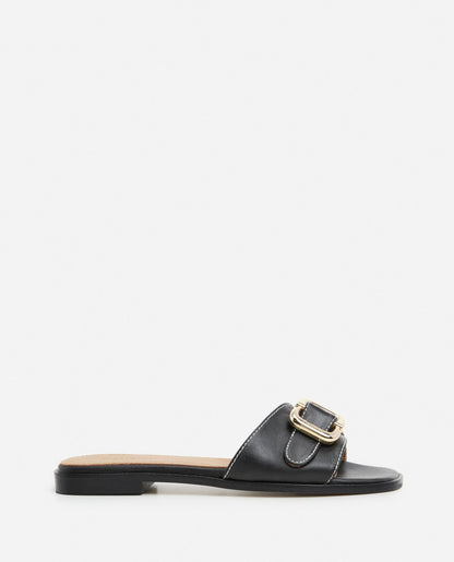 Mimi Leather Black Flattered