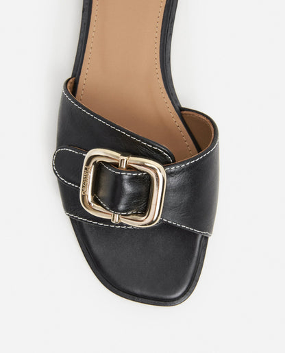 Mimi Leather Black Flattered