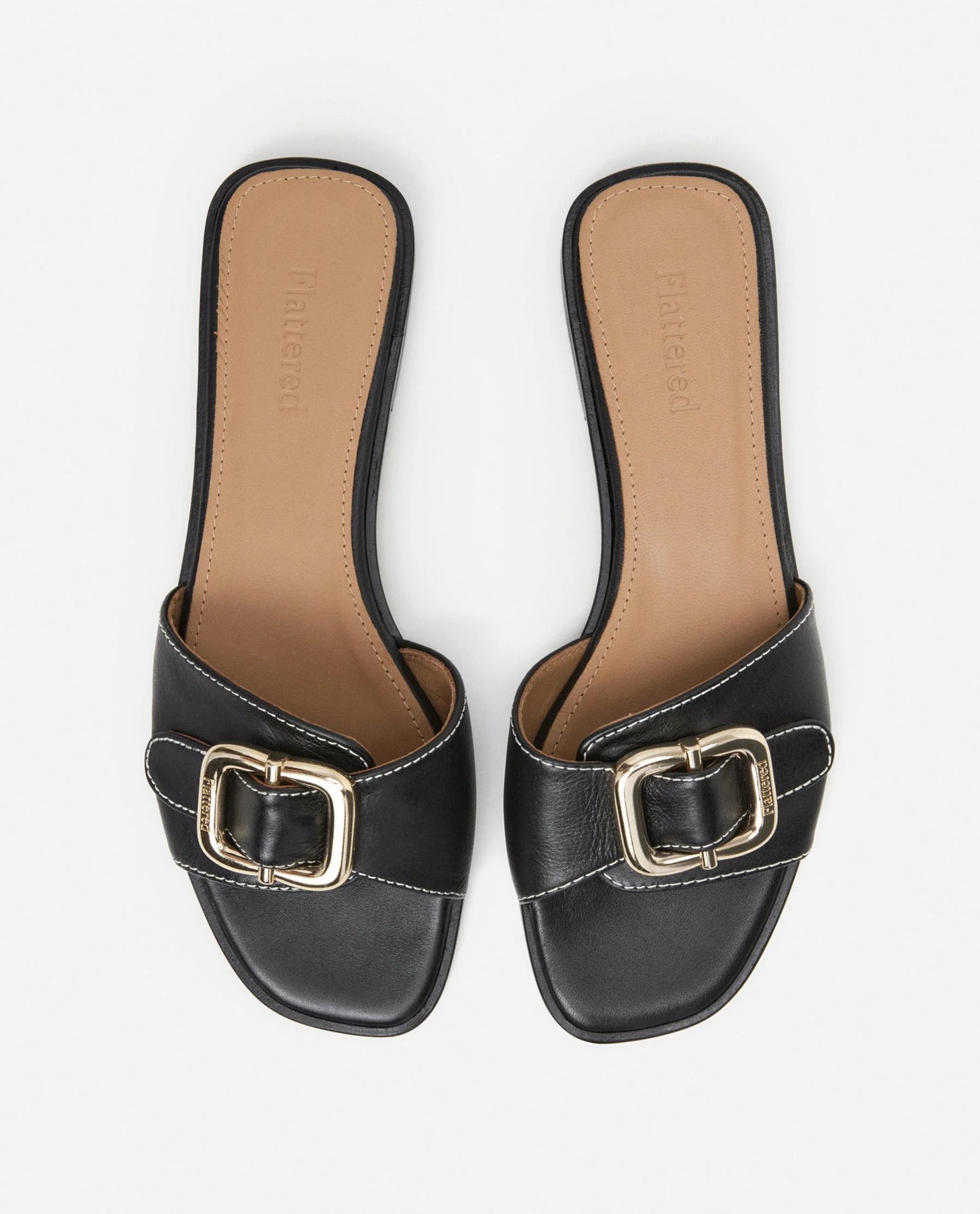 Mimi Leather Black Flattered