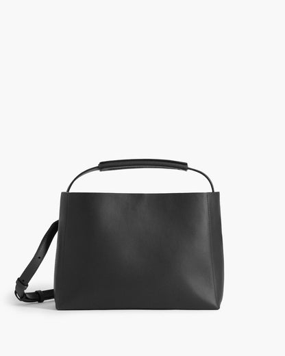 Hedda Grande Handbag Black Leather Flattered