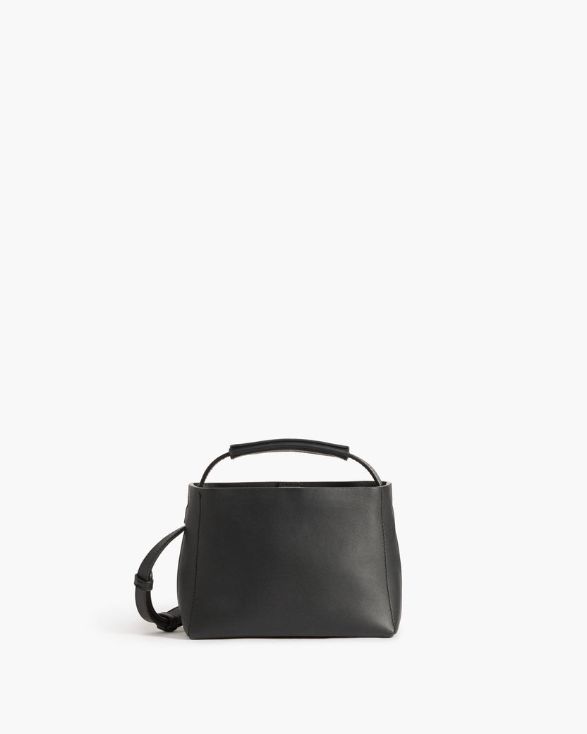 Hedda Mini Handbag Black Leather Flattered