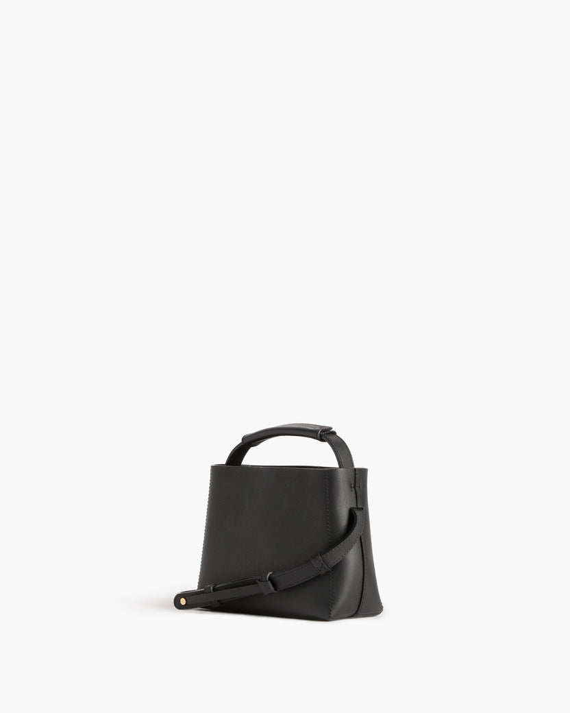 Hedda Mini Handbag Black Leather Flattered