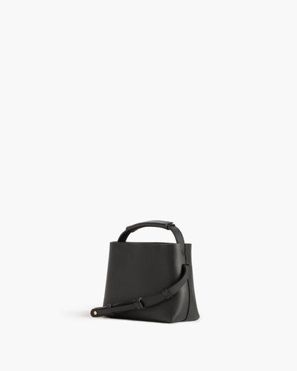 Hedda Mini Handbag Black Leather Flattered