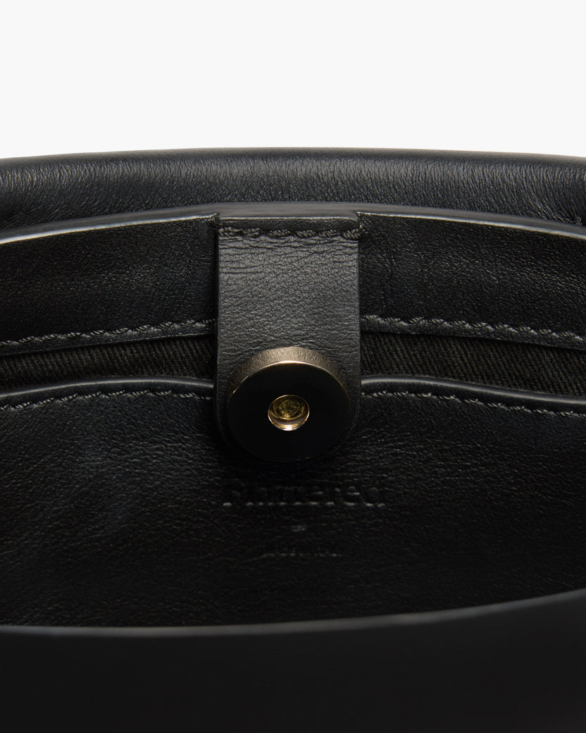 Hedda Mini Handbag Black Leather Flattered